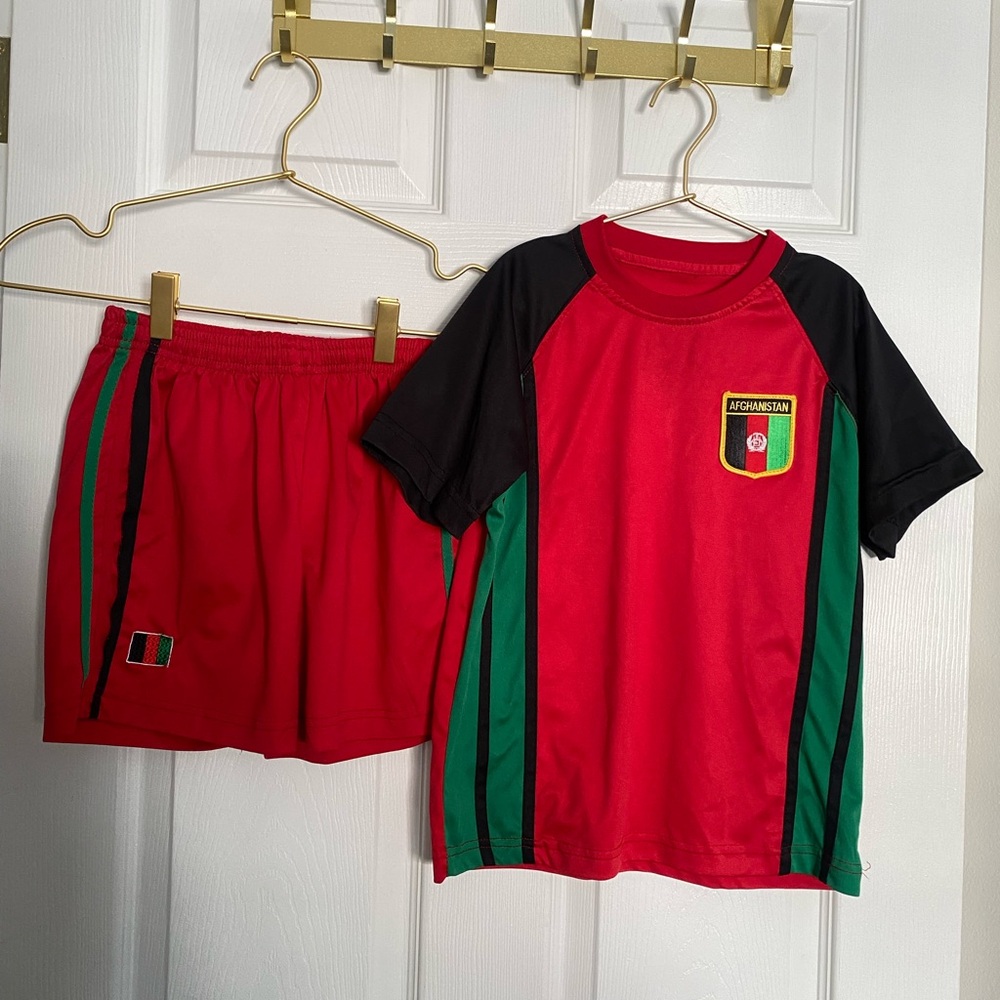 Boys Afghanistan Soccer Jersey & Shorts set - Size 8
